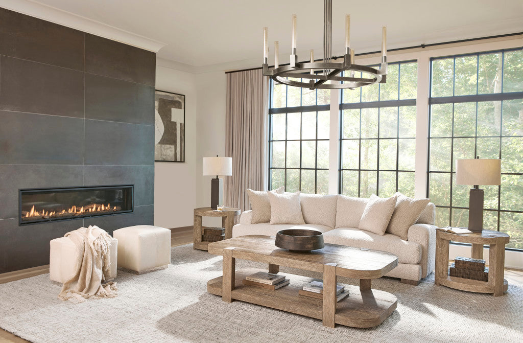 Aspen Leather Ottoman