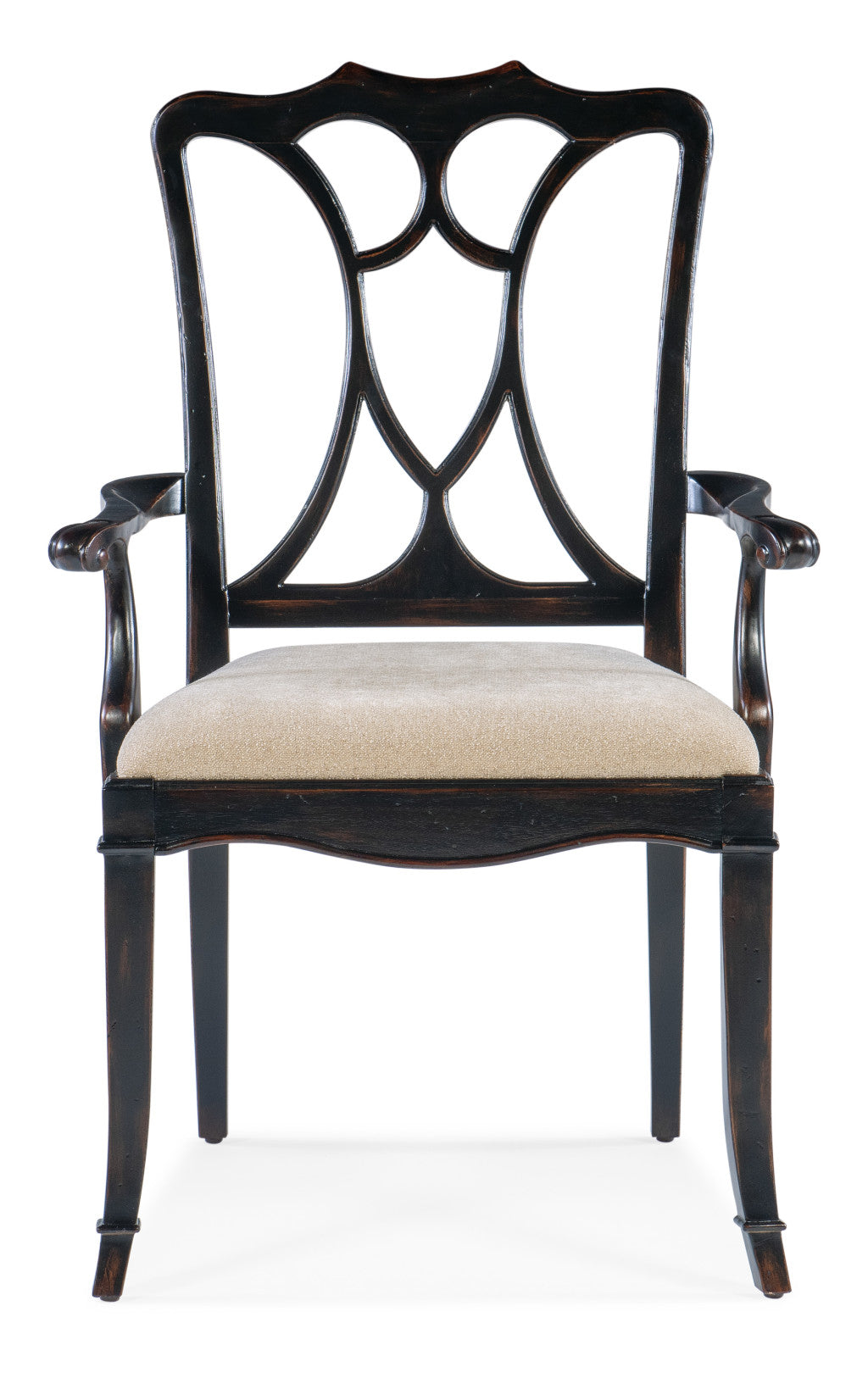 Charleston Upholstered Seat Arm Chair