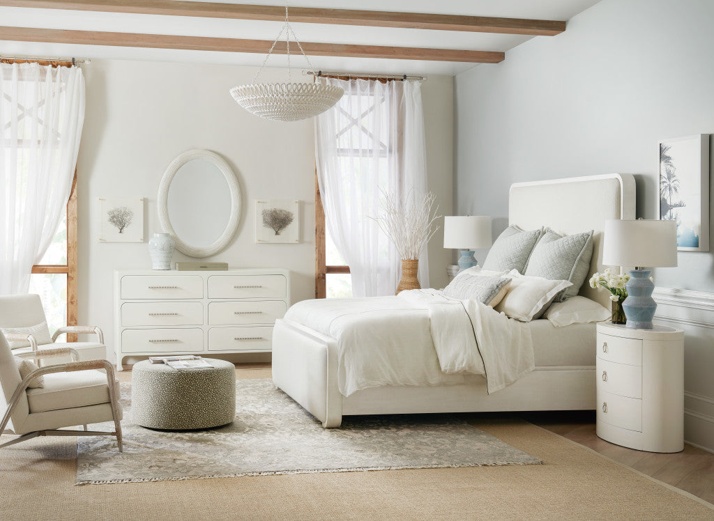 Serenity Ashore King Upholstered Panel Bed