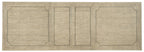 Ciao Bella 84in Trestle Table with 2-18in Leaves-Flaky White/Black