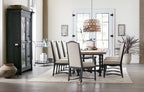 Ciao Bella 84in Trestle Table with 2-18in Leaves-Flaky White/Black