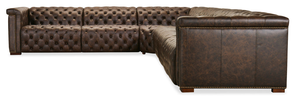 Savion Deux 6 Seat Sectional with Four Power Recliners and Seven Power Headrests