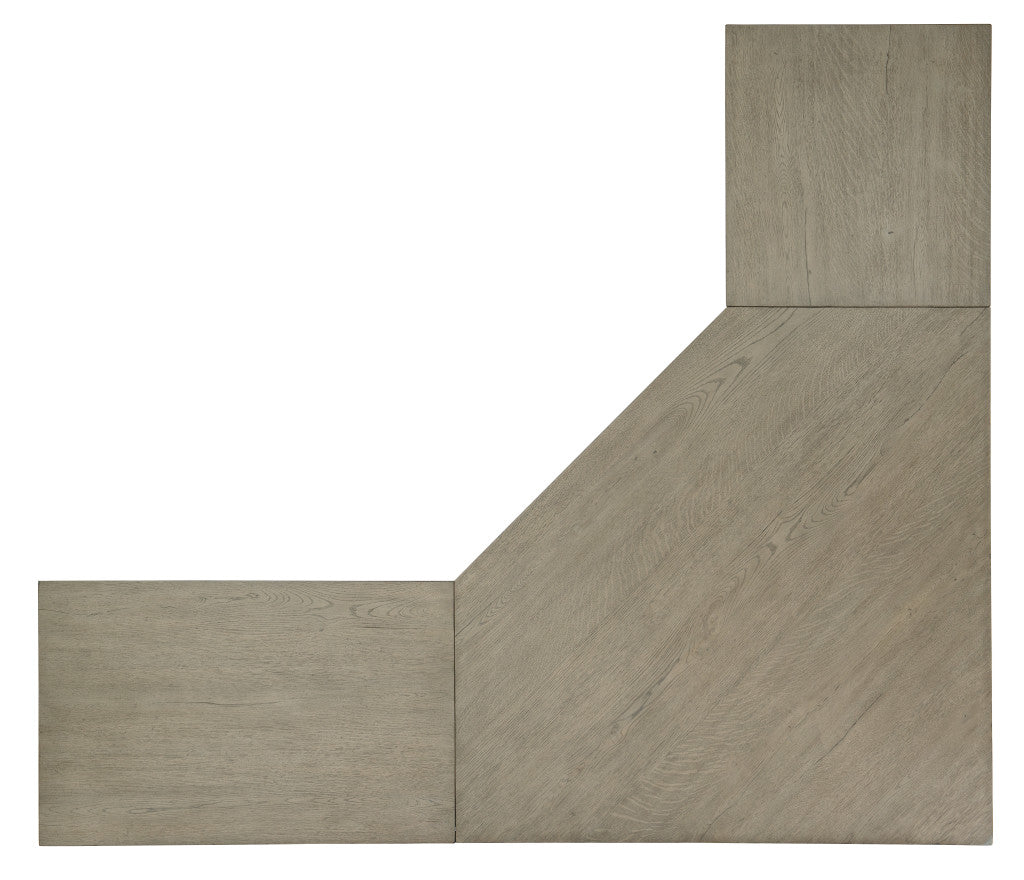 Linville Falls Corner Desk with File and Open Desk Cabinet