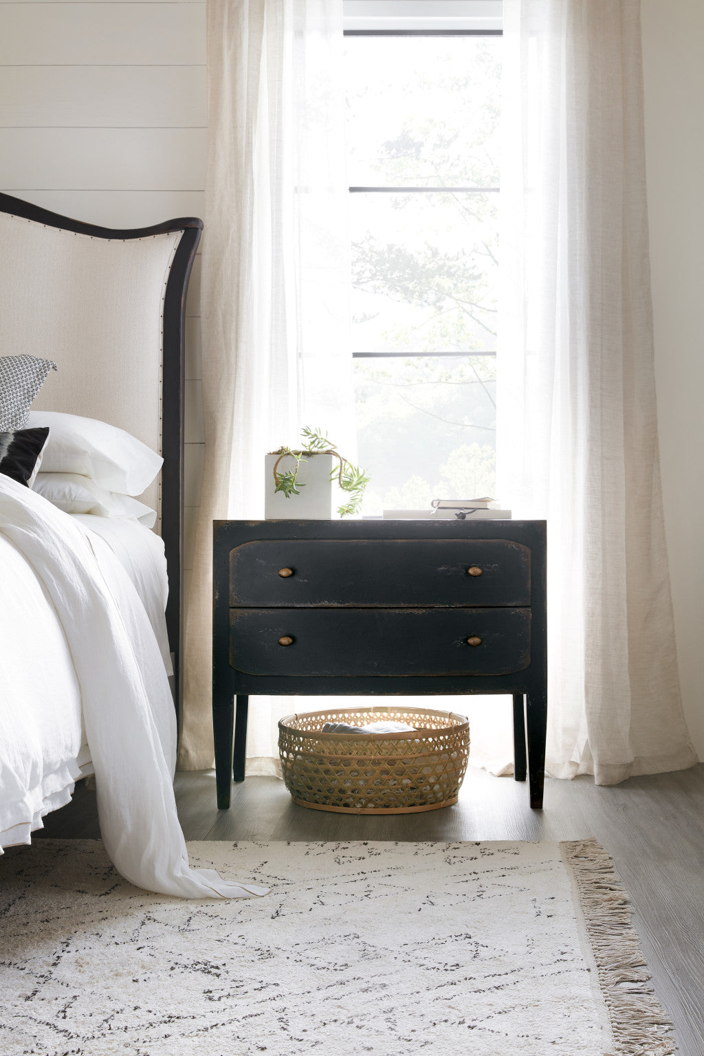 Ciao Bella Two-Drawer Nightstand- Black