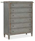 Ciao Bella Six-Drawer Chest- Speckled Gray
