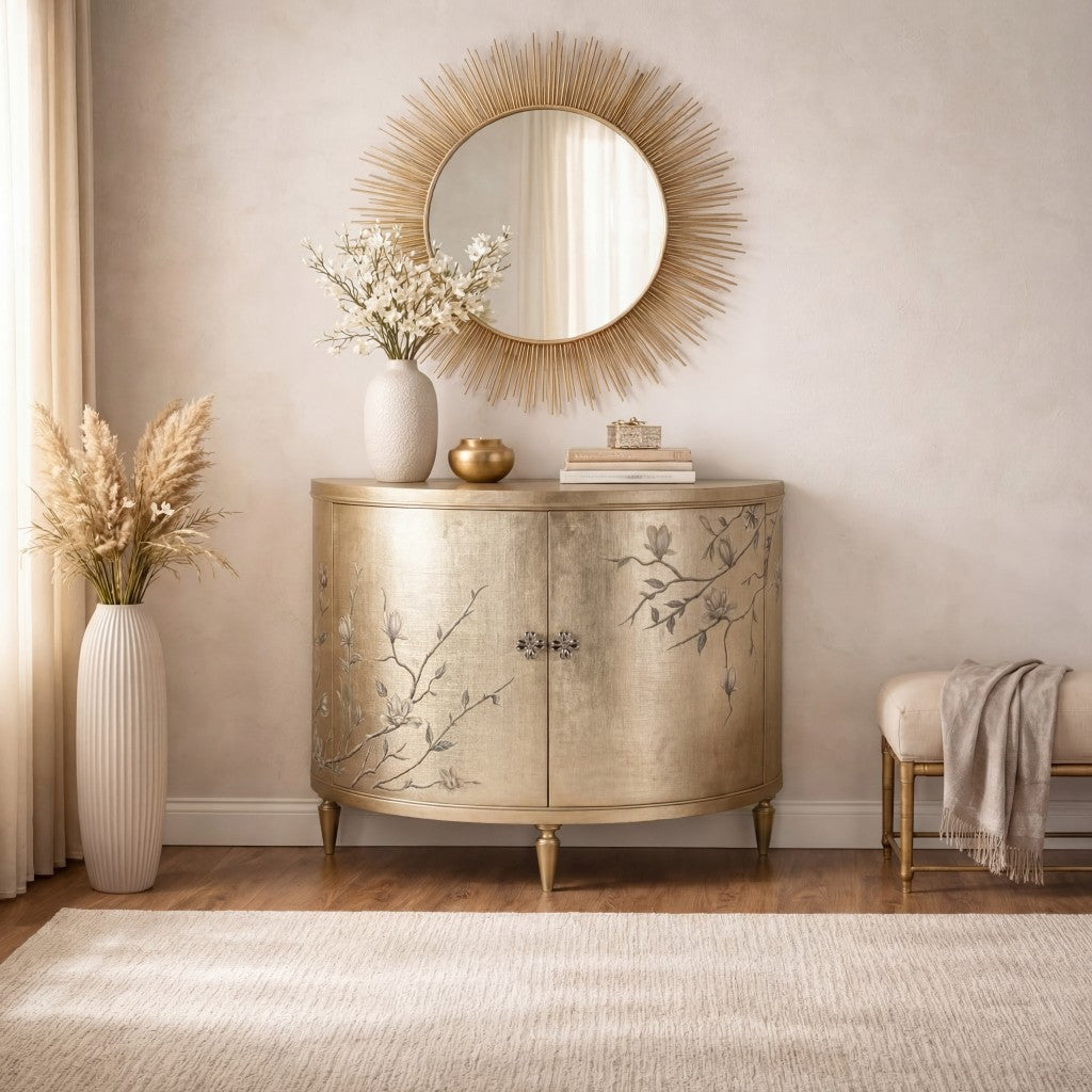 Melange Marguerite Two Door Demilune Chest