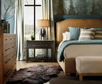 Driftwood One-Drawer Nightstand with Stone