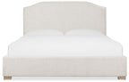 Driftwood King Upholstered Bed