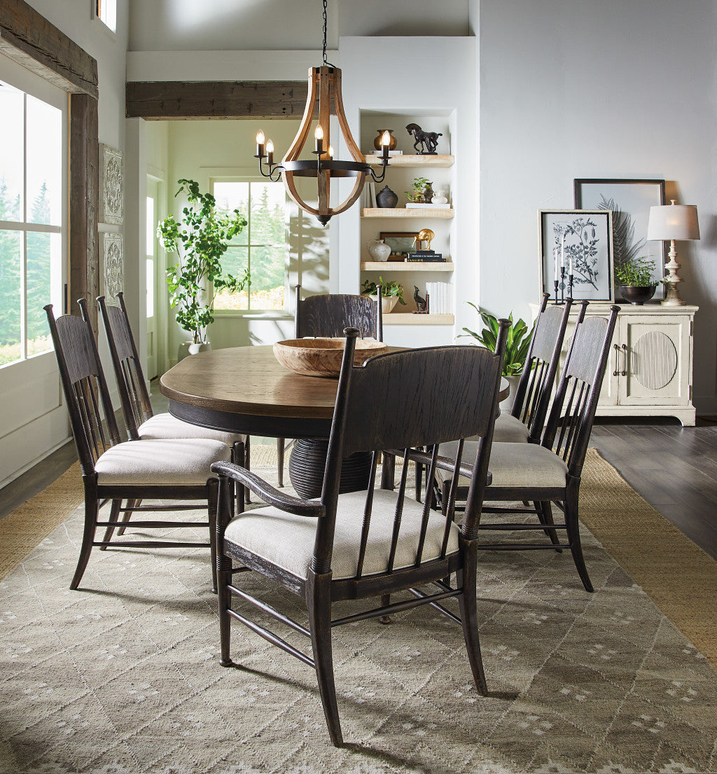 Americana Upholstered Seat Arm Chair