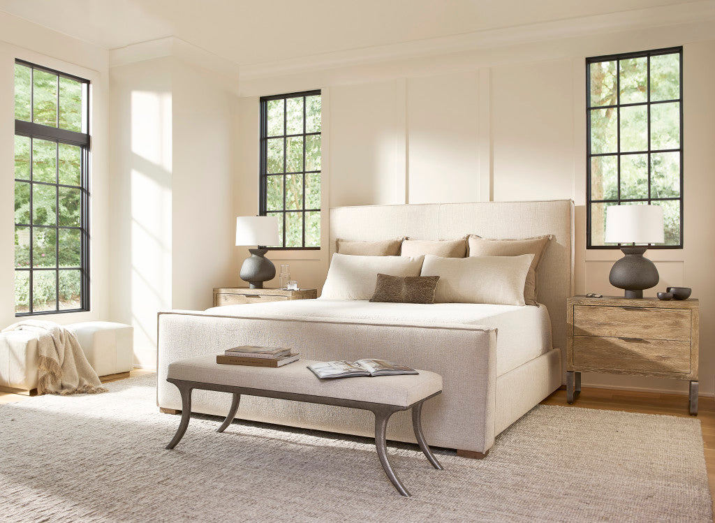 Aspen Leather Ottoman