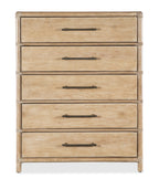 Retreat Pole Rattan Five-Drawer Chest