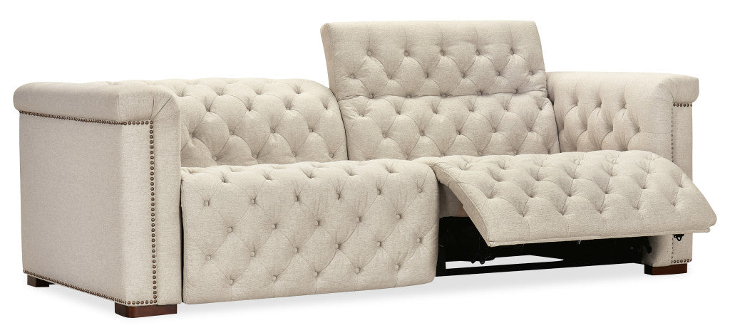 Savion Deux Sofa with Power Recliners and Power Headrests